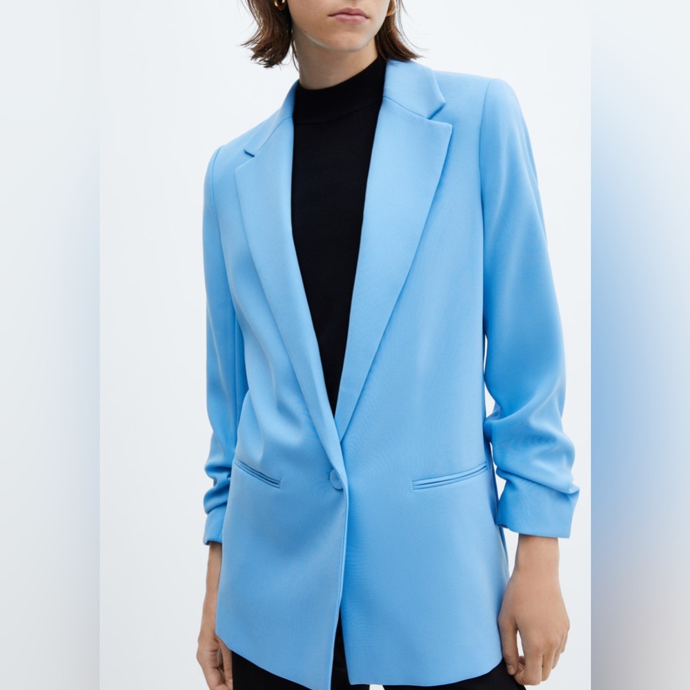 Mango Jacket with gathered sleeves
